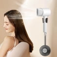 thumbnail image 3 of Amzcrzy Dorm Room Essentials Storage Rack Hair Dryer Bracket Toilet Lazy Hair Dryer Support No Hand Holding Dryer Hands Hair Dryer Storage Rack Wall Hanging No Punching, 3 of 5