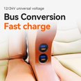 thumbnail image 2 of 12-24V Car Charging Socket 18W QC3.0 RV Bus USB Outlet Car Charger Adapter, 2 of 8
