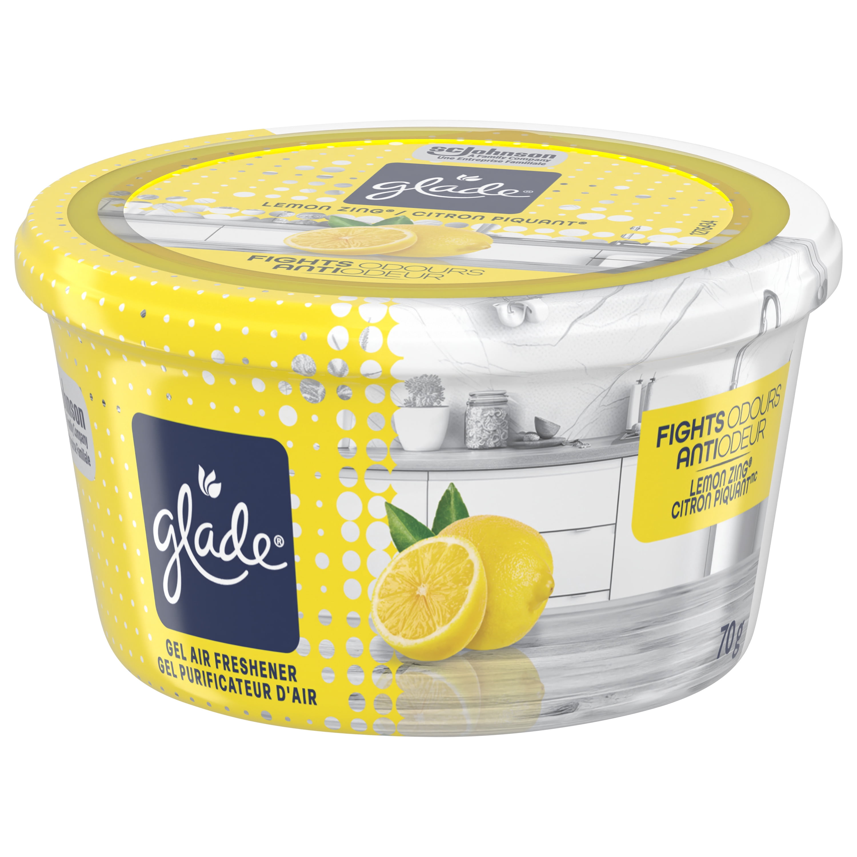 Glade gel purificateur d'air, citron piquante