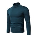 thumbnail image 1 of RKSTN Long Sleeve Tee Shirts for Men Turtleneck Solid Color Tops Fall Winter Soft Stretch Bottoming Blouse Tops, 1 of 7