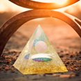 thumbnail image 2 of Natural Crystal Stone Orgonite Pyramid Healing Chakra Gather Wealth Prosperity, 2 of 6