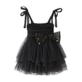 thumbnail image 1 of MIASHUI Robe à Bretelles Sans Manches avec Nœud pour Tout-Petites Filles pour et Noir, 2-3 Ans, 1 of 7