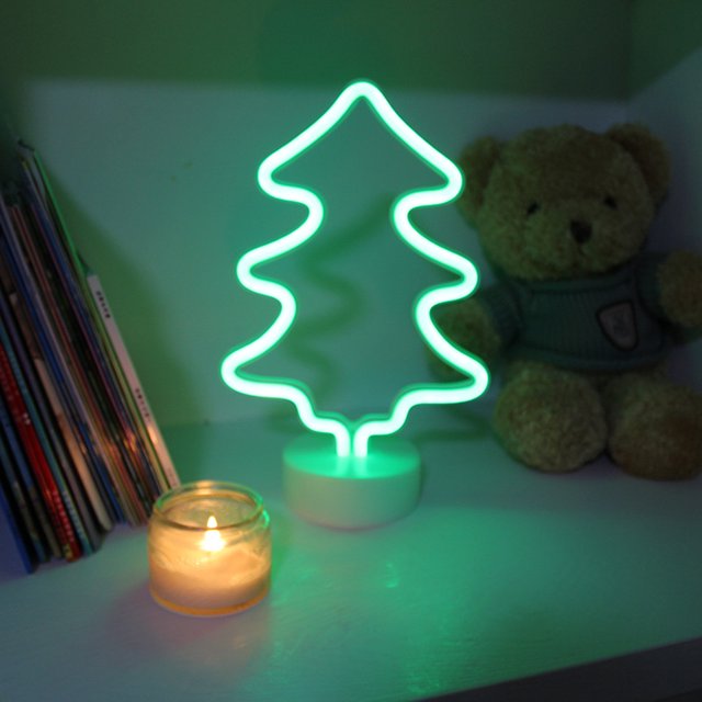 Labymos Cute Design Night Light Beside Lamp 3 * AA Cell Operated USB Powered Portable for Home Decoration Deco Birthday Present Gift