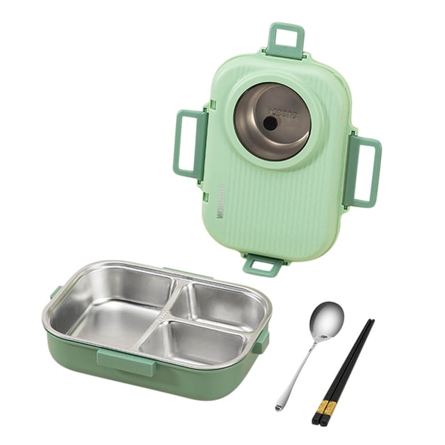 Boîte à Lunch Bento pour Enfants en Acier Inoxydable 1400 ml Boîte à Lunch Bento en Acier Inoxydable pour Enfants et Adultes Contenants Empilables avec 4 Compartiments Boîte Bento pour Adulte Boîte à Lunch Grande