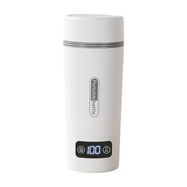350ml Portable Kettle Hot Water Kettle, Insulated Smart Teapot, Multipurpose white