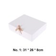 thumbnail image 3 of 10 Pieces Paper Gift Packaging Box with Ribbon Wedding Ceremony Engagement Cookie Candy Packing Case Portable Favor Boxes White 31x26x8cm, 3 of 9