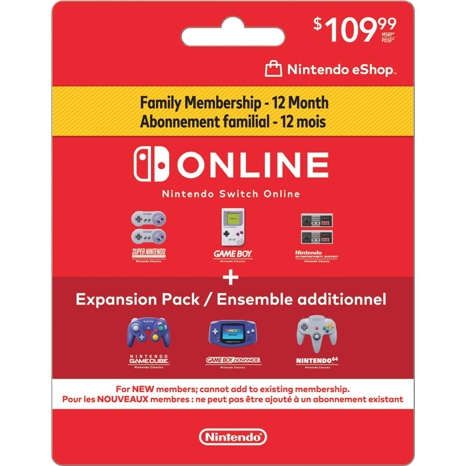 Nintendo Switch Online + Expansion Pack Family Membership