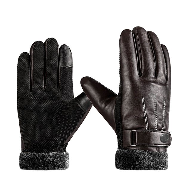 Kieccall Men's Split-Finger Winter Gloves - Thickened Windproof Warm Outdoor Riding Gloves for Cold Weather Sports