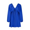 thumbnail image 2 of Robe Longueur Genou pour Femmes Col en V Longueur Genou Robe à Manches Longues Aguichant Rétro Robe Ample Aguichant Longue Robe pour Femmes Robe Ample pour Femmes Longue Robe Aguichant pour Femmes, 2 of 5