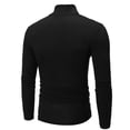 thumbnail image 3 of YONGHS T-Shirt à Col Roulé Thermique de Base pour Homme, Coupe Ajustée, Manches Longues, Chandail Décontracté, Noir G, 3 of 4