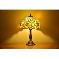 thumbnail image 4 of Tiffany Style Lamp Table Lamp Bedside Desk LED Lamp Bedroom Stained-Glass 18.1'' Height Multi-color, 4 of 4