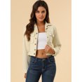 thumbnail image 2 of INSPIRE CHIC Veste Moto Courte en Faux Suède pour Femme à Col Rabattu, 2 of 6