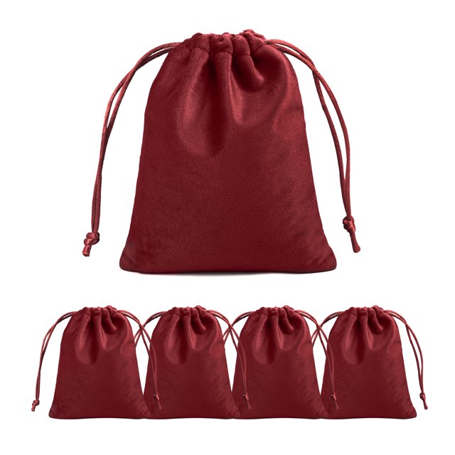 TOPTIE 50 PCS Microfiber Jewelry Bags, Drawstring Gift Wrap Bags with Ultra Soft Short Plush