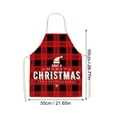 thumbnail image 2 of WIFKLSIIPG Christmas Kitchen Cooking Aprons Black and Red Plaid Aprons Adjustable Buffalo Plaid Baking Apron Grilling Christmas Apron with Snowflake ..., 2 of 5