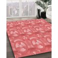 thumbnail image 3 of Ahgly Company Machine Washable Indoor Rectangle Transitional Ruby Red Area Rugs, 7' x 10', 3 of 7