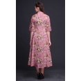 thumbnail image 2 of Bimba Floral Button Down Dress Print Mandarin Collar Roll Up Sleeves Shirt Dress-X-Small, 2 of 5