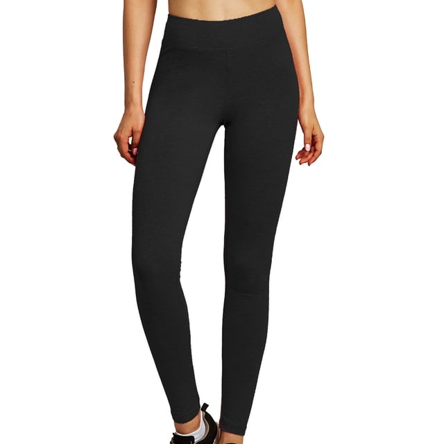 Gravity Threads Womens Cotton Leggings - Black - Large