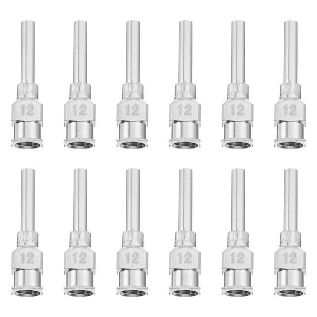 12 Pcs Aiguilles de Distribution en Acier Inoxydable Sans Pli Précision Embouts Émoussés