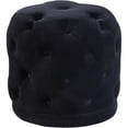 thumbnail image 1 of Meridian Furniture Harper Contemporary Velvet Ottoman/Stool in Black, 1 of 4
