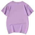 thumbnail image 5 of WEIYLL T-Shirts Filles Imprimé Floral Col Rond Manches Courtes Décontracté Doux Ajusté Hauts pour Enfants 8-9 Ans, 5 of 5