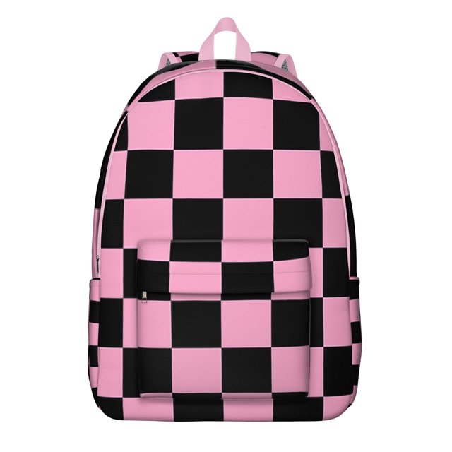 Buffalo Plaid Print Backpack, Classic Red and Black Checkered Daypack with Rustic Farmhouse Plaid Aesthetic for Daily Use