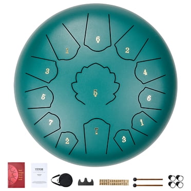 VEVOR Tambour à Languette en Acier 12 en 13 Notes Tambour à Pluie pour l'Extérieur C Major Green