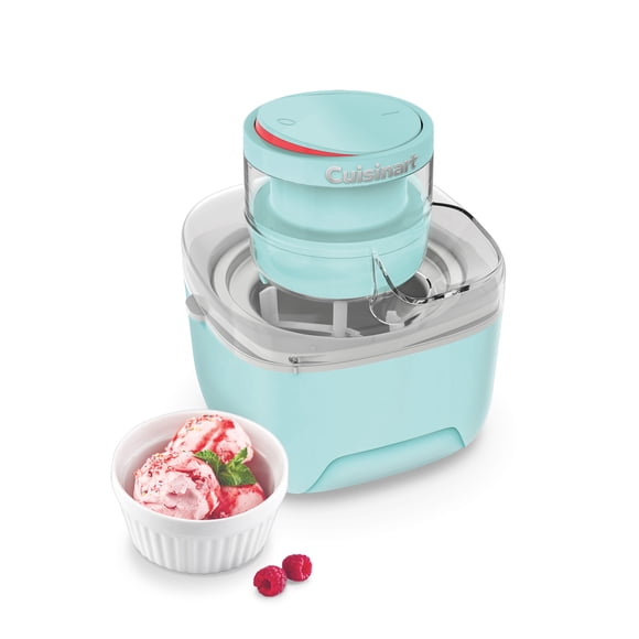 Cuisinart Compact Single-Serve Ice Cream Maker, 1-Pint Capacity, Easy Cleaning, Aqua (ICE-M10AQC)