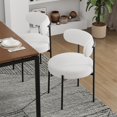 thumbnail image 1 of Kojooin 2-Piece Dining Chairs Set, Chenille Upholstered Accent Side Chairs with Plush Backrest for Kitchen or Dining Room, 1 of 7