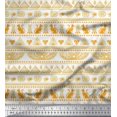 thumbnail image 1 of Soimoi Poly Georgette Fabric Cat,Pyramids & Wings Egyptian Fabric Prints By Yard 42 Inch Wide, 1 of 1
