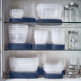 thumbnail image 2 of Rubbermaid EasyFindLids Vented Food Storage Containers, Set of 18 (36 Pieces Total), Insignia Blue, 2 of 9