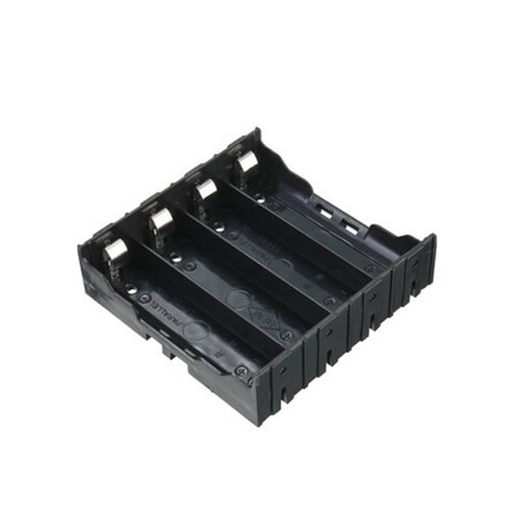 Herunwer DIY Battery Storage Case Holder for 4 x 18650 Cells, ABS Plastic with Metal Contacts