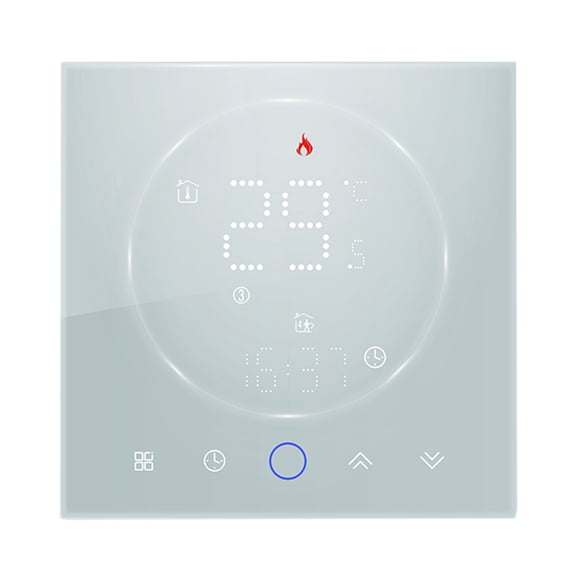 Smart WiFi Thermostat Voice Control 16A Digital Programmable LED Display Underfloor Heating Temperature Controller Digital Intelligent Wall Thermostat for Electric Heating Compatible with T