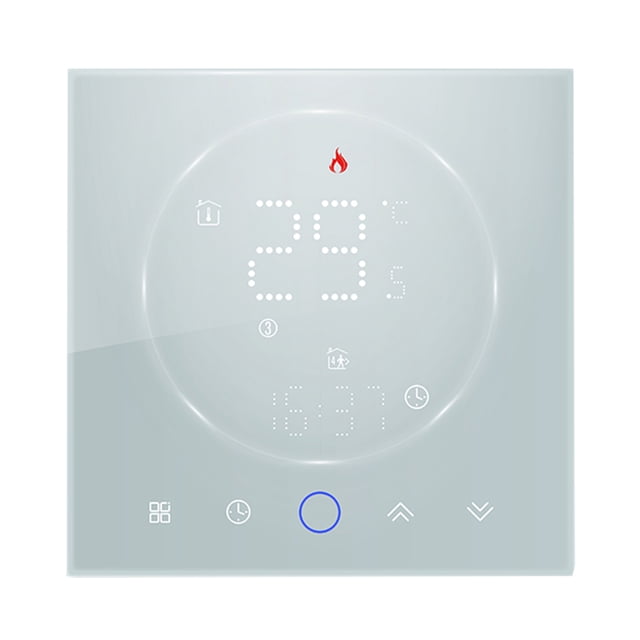 Smart WiFi Thermostat Voice Control 16A Digital Programmable LED Display Underfloor Heating Temperature Controller Digital Intelligent Wall Thermostat for Electric Heating Compatible with T