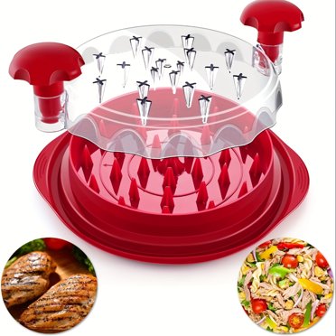 JUNWELL Pro Grand Outil de Déchiquetage de Poulet - Déchiquetage de Viande Sans Effort avec Résultats Visibles - Bande Antidérapante Poignée Ergonomique et Fonction de Torsion pour Poitrine de Poulet, Bœuf et Porc
