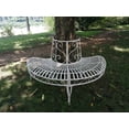 thumbnail image 1 of WHITE SEMI-CIRCLE TREE-WRAP BENCH, 1 of 4