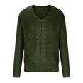 thumbnail image 4 of Innerwin Chandail d'Hiver Chaud pour Femmes, Chandail Chic à Manches Longues, Vert Armée P, 4 of 8