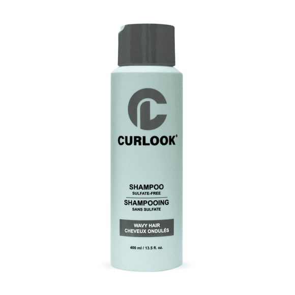 Curlook Shampooing pour Cheveux Ondulés / Sans Sulfate - 400 ml (13,5 oz) / Nettoie, Hydrate, Maintient et Définit la Forme des Vagues / Fabriqué au Canada