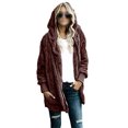 thumbnail image 2 of Innerwin Manteau à Capuche pour Femmes, Chaud, Manches Longues, Café m, 2 of 6