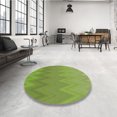 thumbnail image 4 of Ahgly Company Tapis d'Intérieur Lavable à la Machine, Carré, Transitionnel, Vert Pistache, Tapis de Zone, 8 Pieds Carré, 4 of 7
