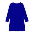 thumbnail image 4 of MeetoTime Robe de Performance pour Filles à Manches Longues, Couleur Unie, Col Rond, Extensible, Robe de Récital Scolaire, 4-14 Ans, Vêtements pour Enfants, 4 of 5