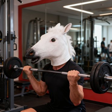 BotaniNest Realistic Latex Horse Head Full Face For Parties And Role Playing