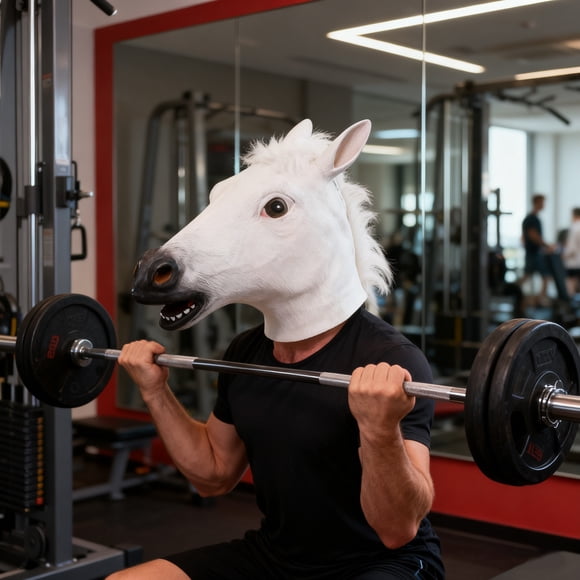 BotaniNest Realistic Latex Horse Head Full Face For Parties And Role Playing