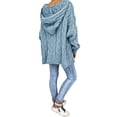 thumbnail image 3 of EGNMCR Cardigans pour Femmes, Pulls pour Femmes Mode Ample Grande Taille Couleur Capuche Manches Longues Hauts Chandail Femmes, 3 of 8