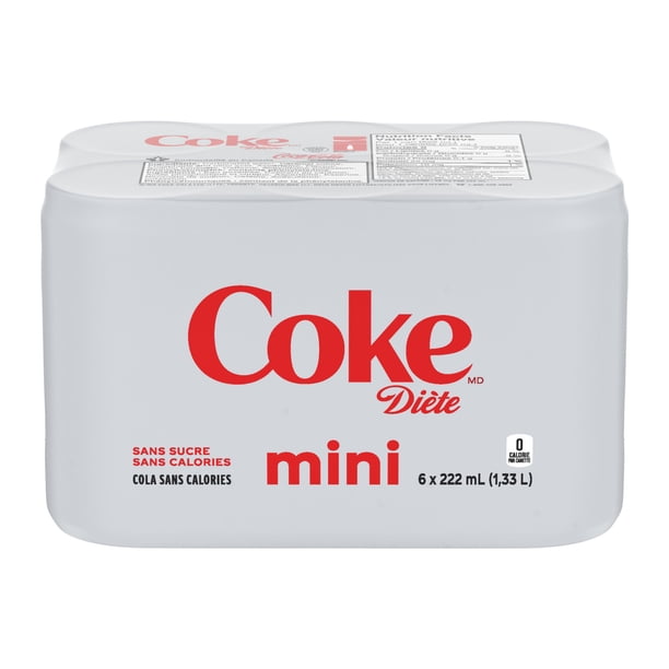Diet Coke 222mL Mini-Cans 6 Pack - Walmart.ca