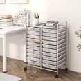 thumbnail image 4 of Topbuy 20-Drawers Rolling Storage Cart with Organizer Top Clear, 4 of 8