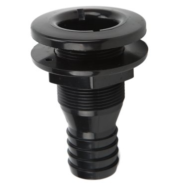 Thru Hull Fitting, Black Boat Pipe Fitting Standard 1-1/4in  for Onboard Plumbing System