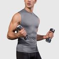 thumbnail image 2 of Men's Athletic Compression Shirts Sleeveless Tank Top Slim Running Sports Workout Base Layer Undershirt, 2 of 5