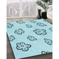thumbnail image 3 of Ahgly Tapis Rectangulaire Électrique Bleu Lavable en Machine, 8 Pieds x 12 Pieds, 3 of 7