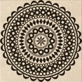 thumbnail image 1 of Ahgly Company Machine Washable Indoor Square Transitional Chocolate Brown Area Rugs, 4' Square, 1 of 7