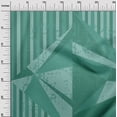 thumbnail image 3 of oneOone Viscose Chiffon Teal Green Fabric Geometric Diamond With Stripes Craft Projects Decor Fabric Printed By The Yard 42 Inch Wide, 3 of 4